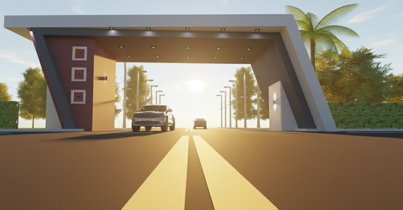 Rooftop terrace garden design with wooden pergola and outdoor seating area